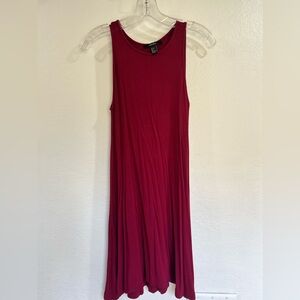 Forever 21 Burgundy sleeveless flowery dress, also great as a cover up.